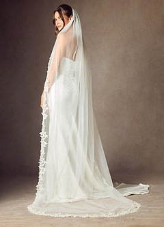 Cordelia Flower Lace Chapel Length Veil