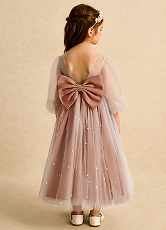 Azazie Trudy Flower Girl Dresses Bronzer Ball-Gown Sweetheart Neckline Tulle Dress image2