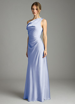 Azazie Emerson Brudtärnklänningar Klä av Sjöjungfru i Stretch Satin Av axeln Is image4