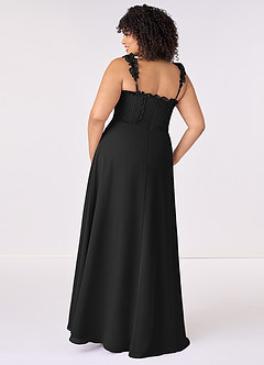Barbie ♥ Azazie Bridesmaid Dresses Black A-Line Sweetheart Neckline Chiffon Dress image7