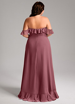 Azazie Lyra Bridesmaid Dresses Desert Rose A-Line Chiffon Convertible Dress image12
