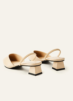 front Pointed Toe Slingback Low Heels Sculptural Block Heel Comfortable Dress Shoes