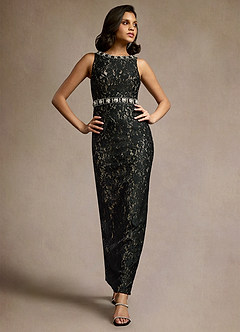 Penelope Black Embellished Lace Gown image3