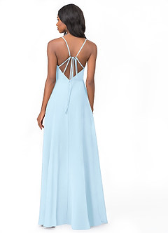 Azazie Everleigh Bridesmaid Dresses Sky Blue A-Line Sweetheart Pleated Chiffon Dress image2