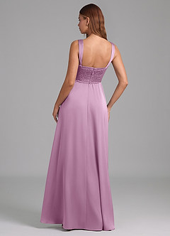 Azazie Rosaline Brautjungfernkleider A-Linie Seitliche Cut-Outs Stretch-Satin Kleid Blauregen image2