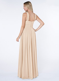 Azazie Kaleigh Bridesmaid Dresses White Alabaster A-Line Pleated Chiffon Dress image8