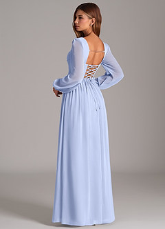 Azazie Maree Vestidos de damas de honor Vestido de Hielo de Gasa de Corte en A con Corsé image2