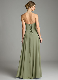 Azazie Ayla Abiti da Damigella Abito A-Line in Chiffon Scollo a Cuore Pistacchio image4