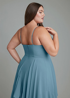 Azazie Zaina Abiti da Damigella Abito A-Line in Chiffon Bermuda image13
