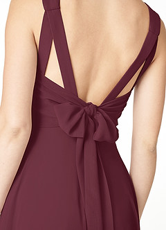 Azazie Julie Bridesmaid Dresses Cabernet A-Line Sweetheart Neckline Chiffon Dress image5