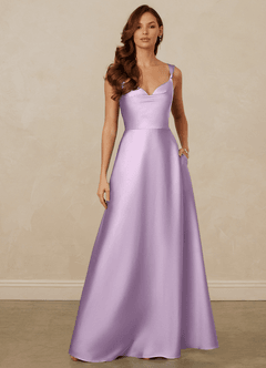 Christian Siriano Bridal for Azazie 1001 Robes de demoiselle d'honneur Robe Trapèze en Satin extensible Encolure en Forme de Cœur Frostiges Flieder image1