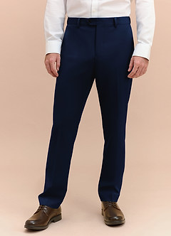 front James Azul Pantalones de vestir