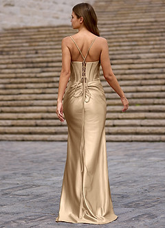 Glow Champagne Abito da ballo in raso effetto seta image2