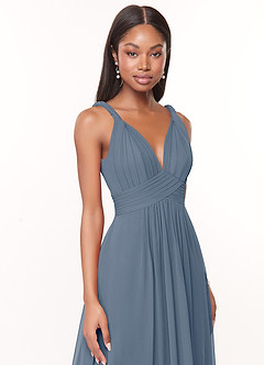 Azazie Maren Bridesmaid Dresses Twilight A-Line Pleated Chiffon Dress image6