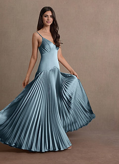 Abito Lungo Azzurro Polvere Jill image3