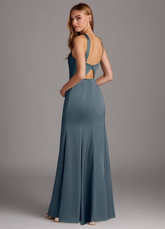 Azazie Elana Brautjungfernkleider Etui Seitliche Cut-Outs Stretch-Satin Kleid Zwielichtviolett image2