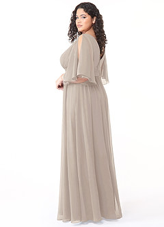 Azazie Temeka Bridesmaid Dresses Frost A-Line Ruched Chiffon Dress image10