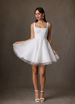 Azazie Avita Robes de mariée Robe Trapèze en Perlage avec poches Blanc De Diamant image4