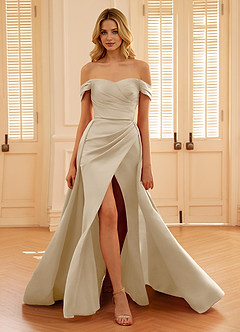 Seraphinaie Champagne A-line Prom Dress image4