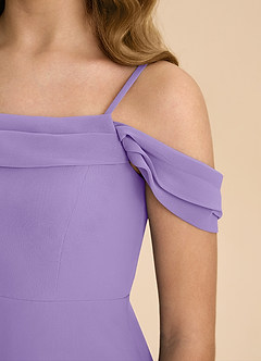 Azazie Anselie Junior Tahiti A-Line Off the Shoulder Chiffon Dress image8