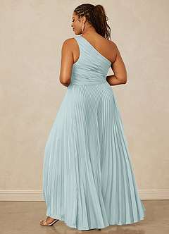 Christian Siriano Bridal for Azazie 1008 Robes de demoiselle d'honneur Robe Trapèze en Satin extensible Ue épaule Brume image14