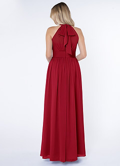 Azazie Iman Bridesmaid Dresses Scarlet A-Line A-Line Ruched Chiffon Dress image2