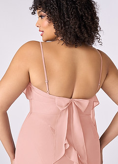Barbie ♥ Azazie Jurken voor bruidsmeisjes Jurk van Chiffon met Kolom Boog Rozet image8