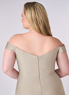 Barbie ♥ Azazie Bridesmaid Dresses Frost A-Line Off the Shoulder Stretch Satin Convertible Dress image12