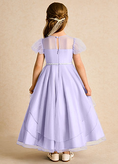 Azazie Duckie Flower Girl Dresses Lilac Ball-Gown Pleated Tulle Dress image5