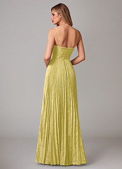 Azazie Akiko Bridesmaid Dresses Canary A-Line Sweetheart Neckline Floral Burnout Dress image2