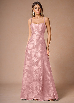 Thalyn Coral Pink Long Prom Dress image4