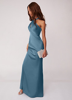 Barbie ♥ Azazie Bridesmaid Dresses Bermuda Sheath Stretch Satin Dress image5