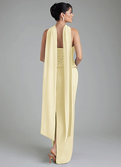 Azazie River Bridesmaid Dresses Lemon Sorbet Sheath Corset Stretch Satin Convertible Dress image14
