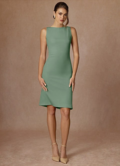 front Kennedy Matcha Strukturerad Stretchklänning