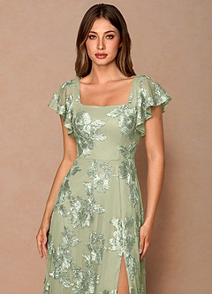 Talia Light Green Midi Dress image5
