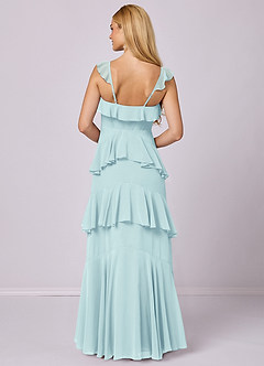 Barbie ♥ Azazie Bridesmaid Dresses Sea Glass A-Line Sweetheart Neckline Chiffon Dress image5