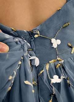 Azazie Bean vestidos de niña de las flores Vestido de Neptuno de Tul de Princesa con Sin mangas image6