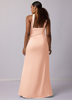 Barbie ♥ Azazie Bridesmaid Dresses English Rose Mermaid One Shoulder Stretch Satin Dress image7