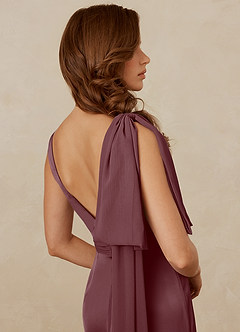 Christian Siriano Bridal for Azazie 1011 Bridesmaid Dresses Sangria Mermaid Bow Stretch Satin Dress image10