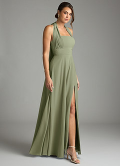 Azazie Tamira Suknie dla druhen Linia A Pofałdowany Szyfon Do ziemi Sukienka image7