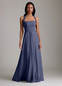 Azazie Clarisa Bridesmaid Dresses Stormy A-Line Pleated Chiffon Dress image5