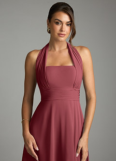 Azazie Tamira Suknie dla druhen Linia A Pofałdowany Szyfon Do ziemi Sukienka image6