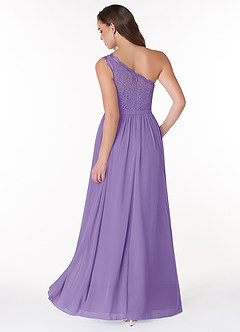 Azazie Demi Bridesmaid Dresses Tahiti A-Line One Shoulder Chiffon Dress image2
