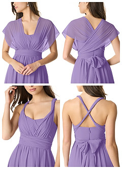 Azazie Olani Bridesmaid Dresses Tahiti A-Line Off the Shoulder Chiffon Convertible Dress image6