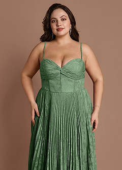 Annie Eucalyptus Pleated Midi Dress image10