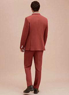 front Ethan Burgundy Refined Weave Performance Suit Jacket