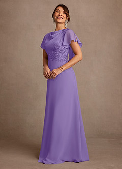 Azazie Frieda Kleider für die Brautmutter A-Linie Applizieren Chiffon Kleid Tahiti image2