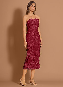 Della Merlot Midi Dress image4