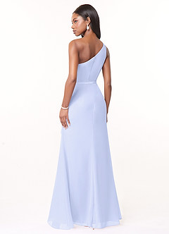 Azazie Liza Bridesmaid Dresses Lavender Mermaid One Shoulder Chiffon Dress image4