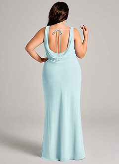 Azazie Rylina Bridesmaid Dresses Sea Glass Mermaid Pleated Chiffon Dress image8